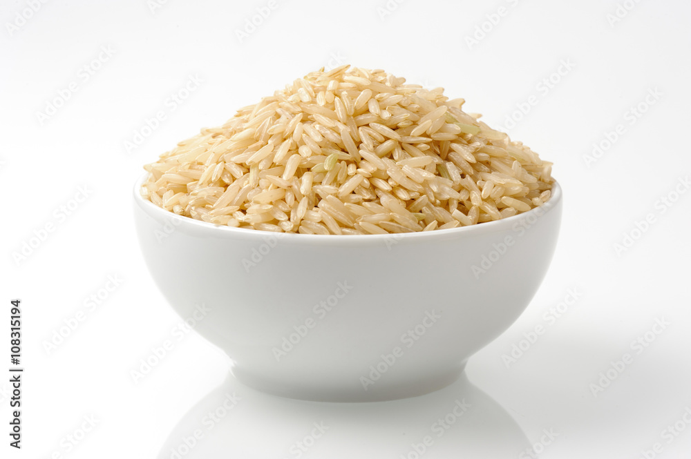 pile of brown rice pile of brown rice
