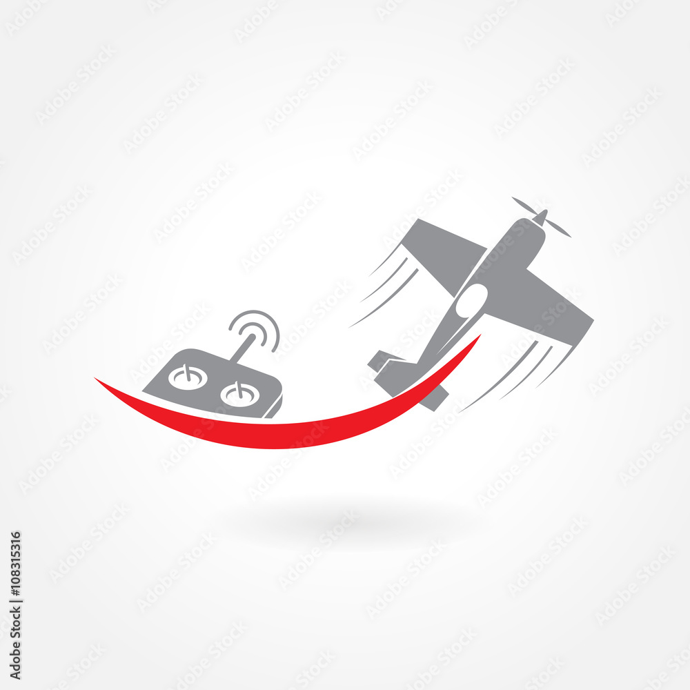Remote Control Airplane Sign airplane flight air rc fly symbol Stock Vector | Adobe Stock