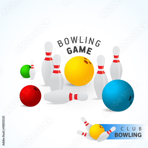 Bowling ball and skittle