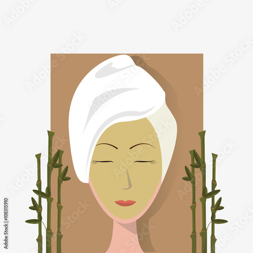 Graphic design of spa center, editable vecctor