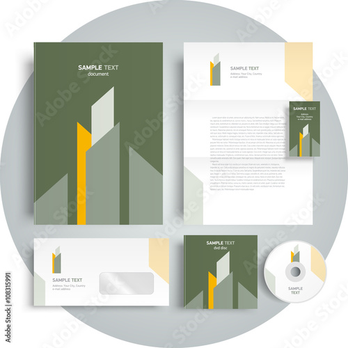 Corporate identity design template development