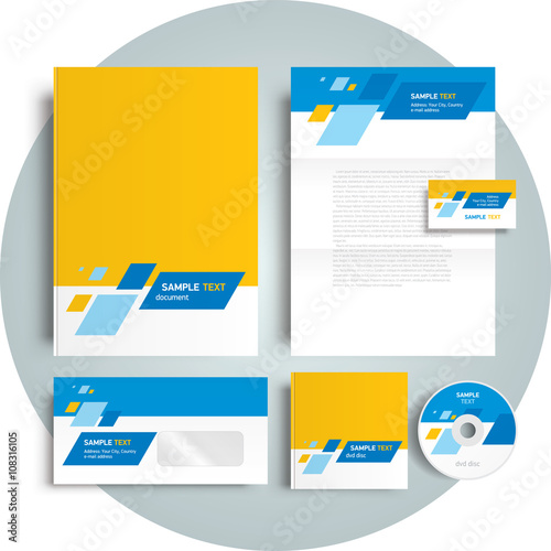 Corporate identity design template action