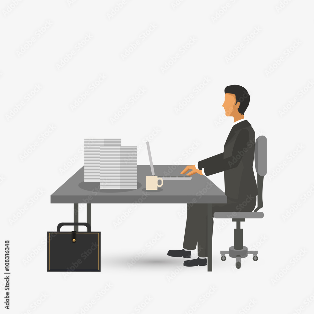 Graphic design of businesspeople , editable vecctor