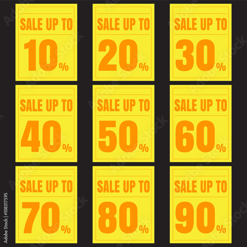Sale discount icons.