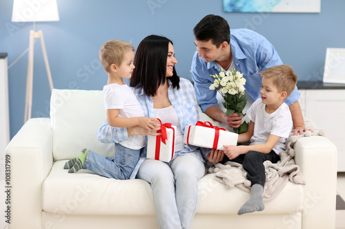 Family concept. Father with...