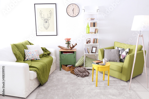 Interior of living room wit...