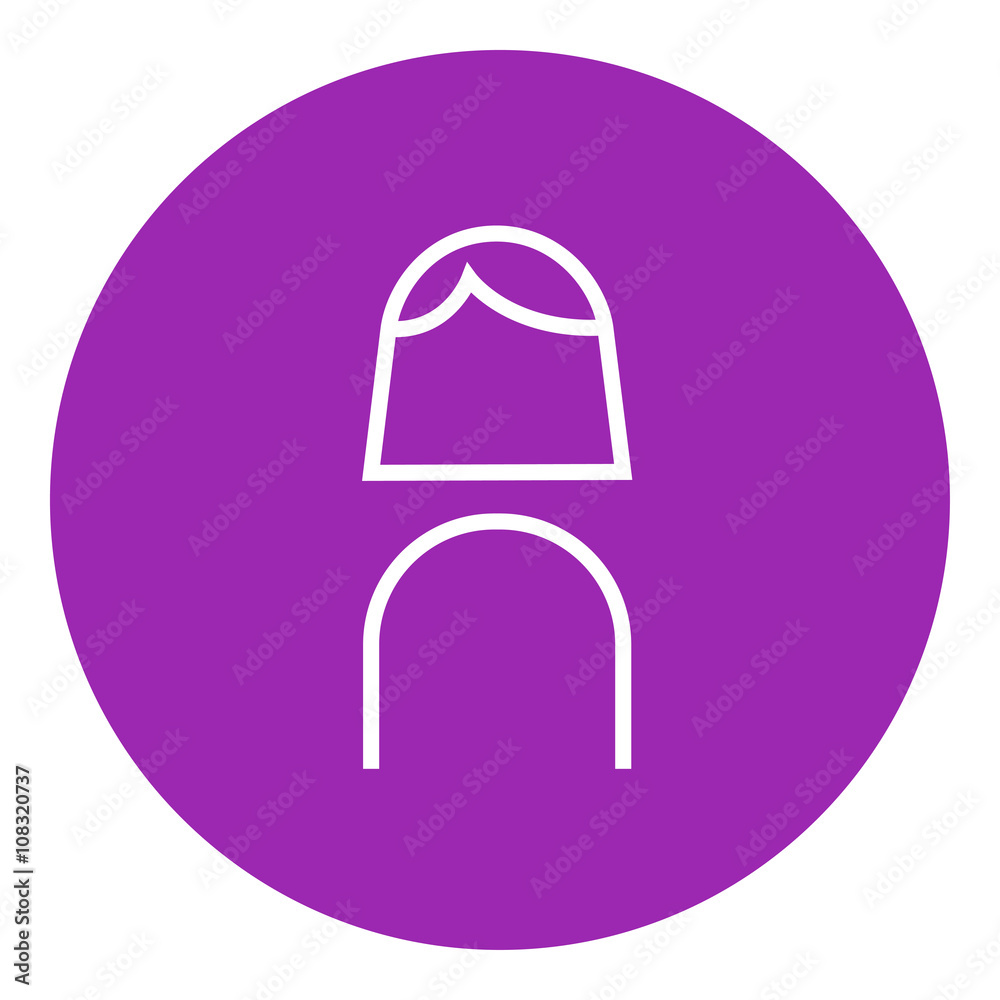 Business woman line icon.
