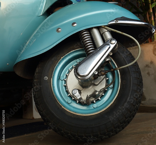 Vintage Motorcycle tire or scooter tire.