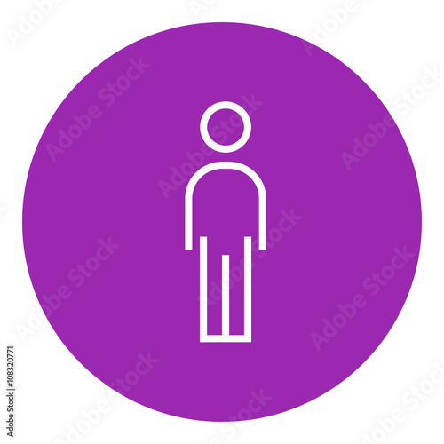 Businessman standing line icon.