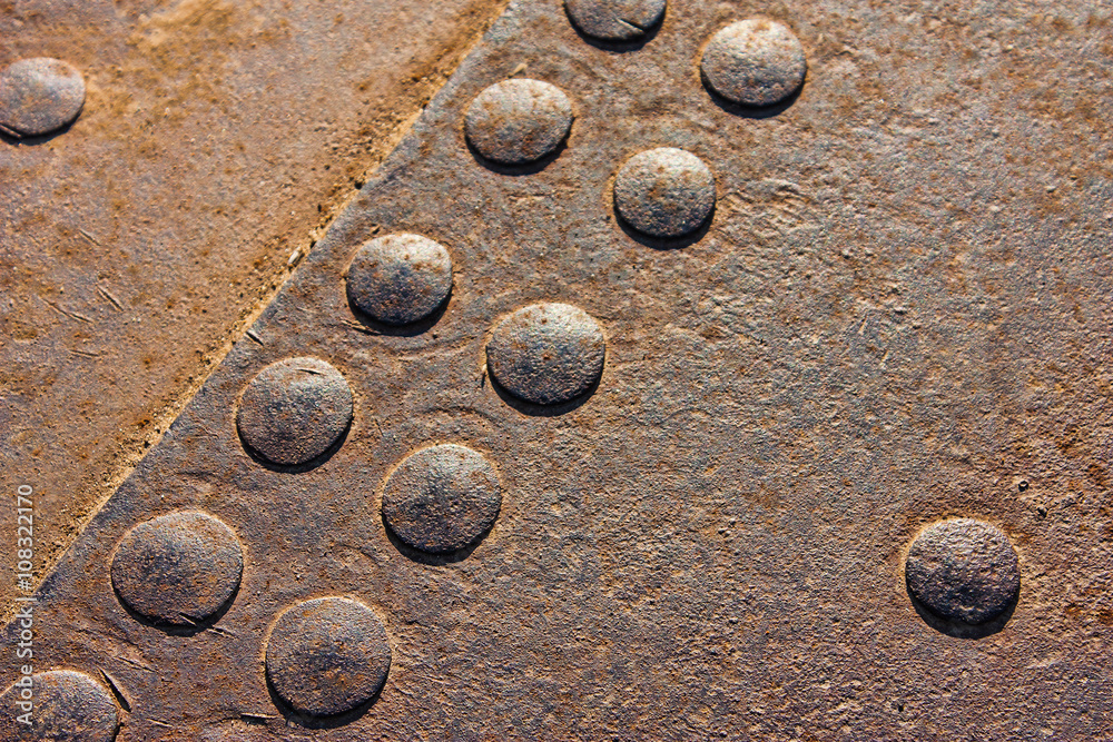 background of the rivets