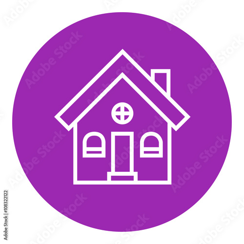 Detached house line icon.