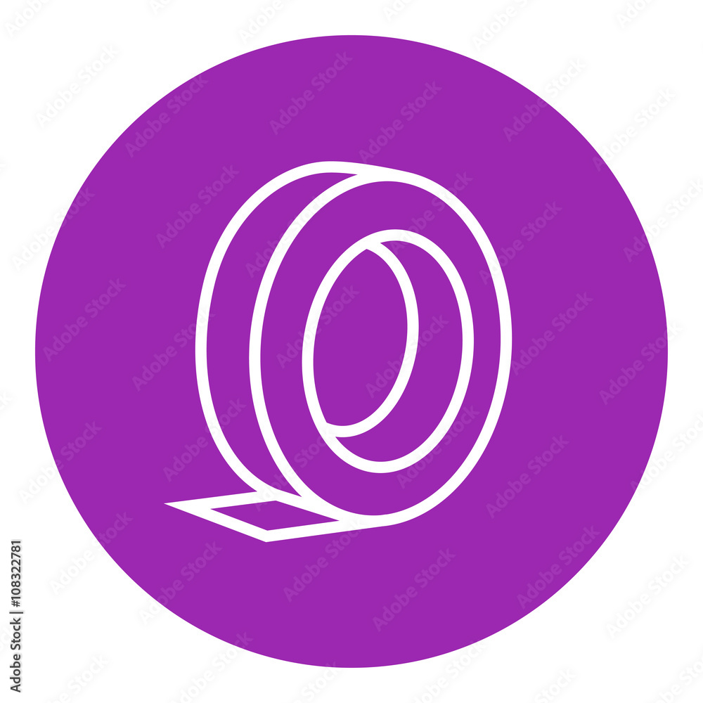 Roll of adhesive tape line icon. Roll of adhesive tape line icon.