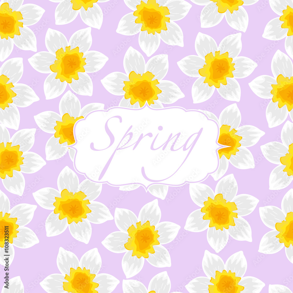 Seamless background narcissus