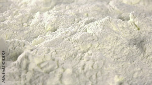 Semaless loopable rotating Milk Powder as detailed 4K UHD footage