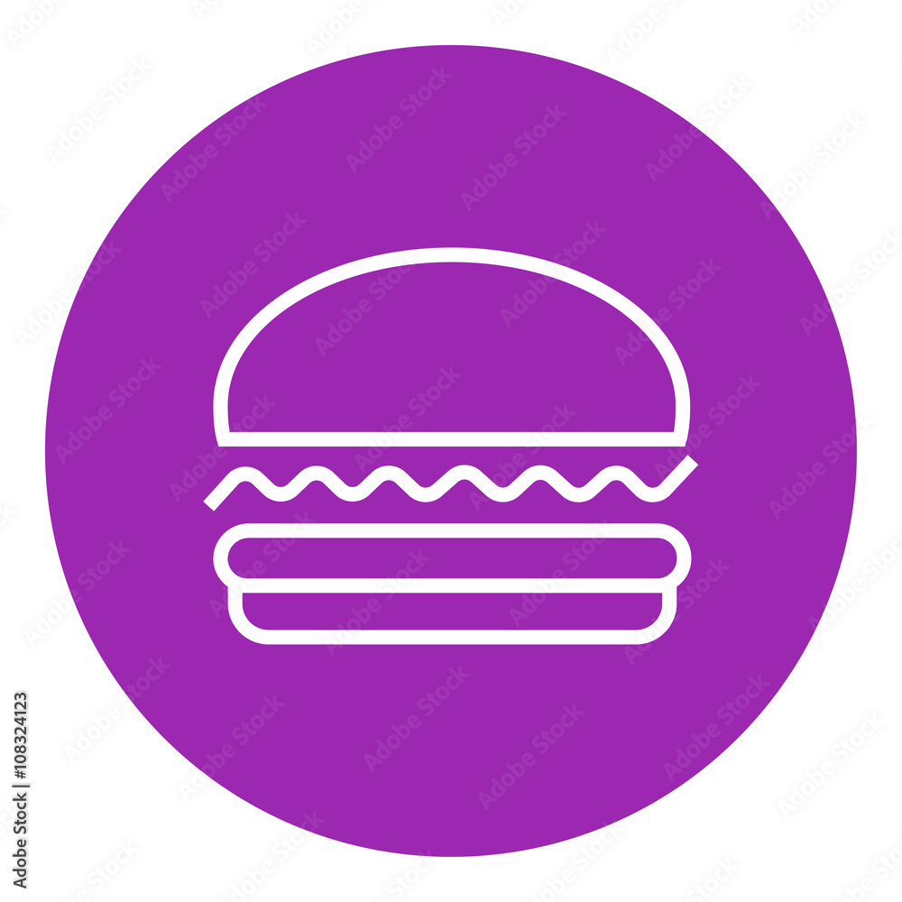 Hamburger line icon. Hamburger line icon.