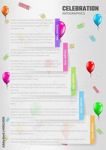 celebration infographics with balloons photo