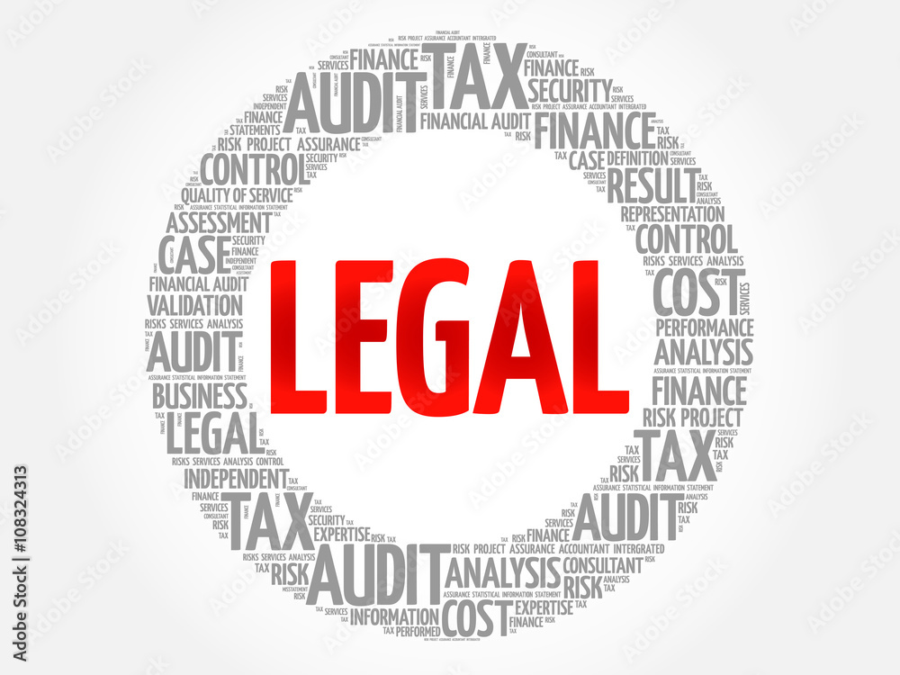 LEGAL word cloud, business concept LEGAL word cloud, business concept