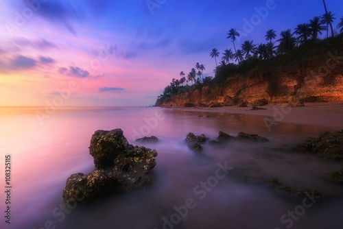 Sunrise seascape, Beach in Thailand. Nature and travel concept.