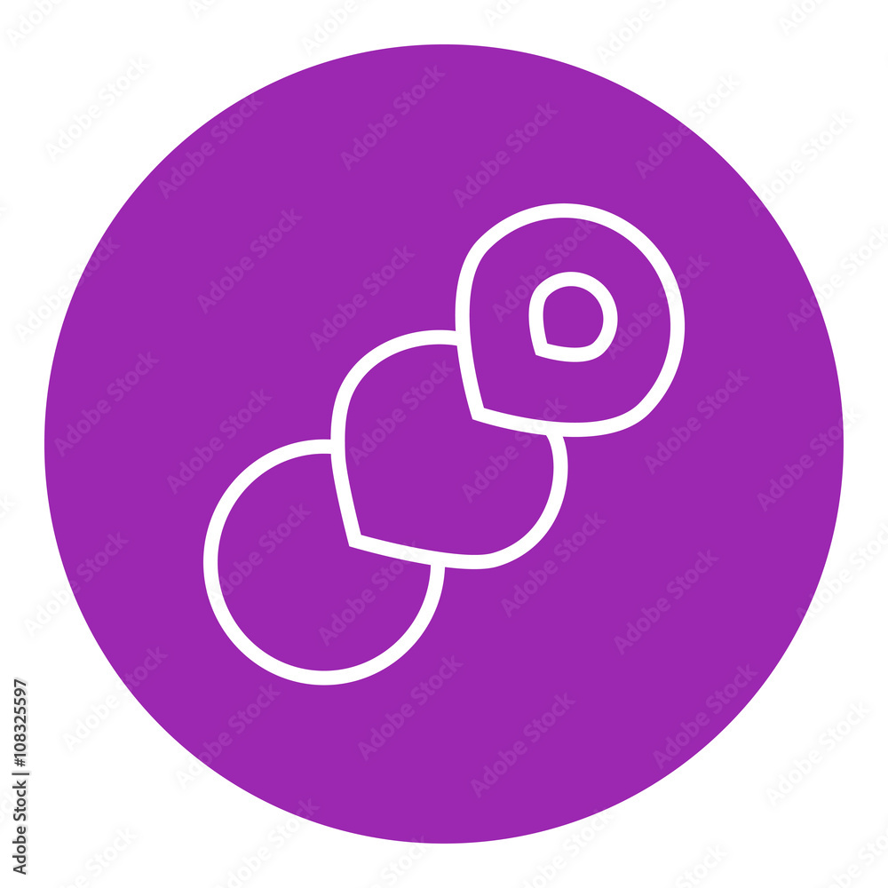 Spiral bread line icon. Spiral bread line icon.