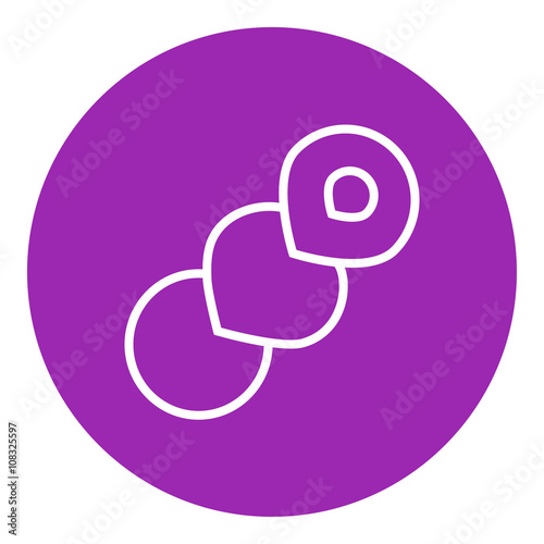 Spiral bread line icon.