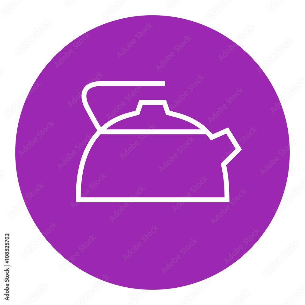 Obraz premium Kettle line icon.