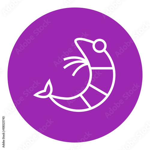 Shrimp line icon.