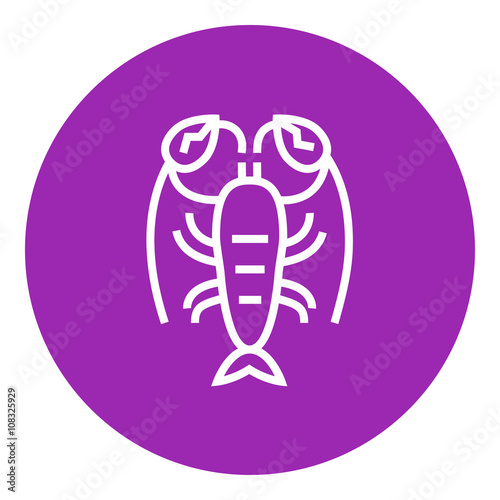 Lobster line icon.