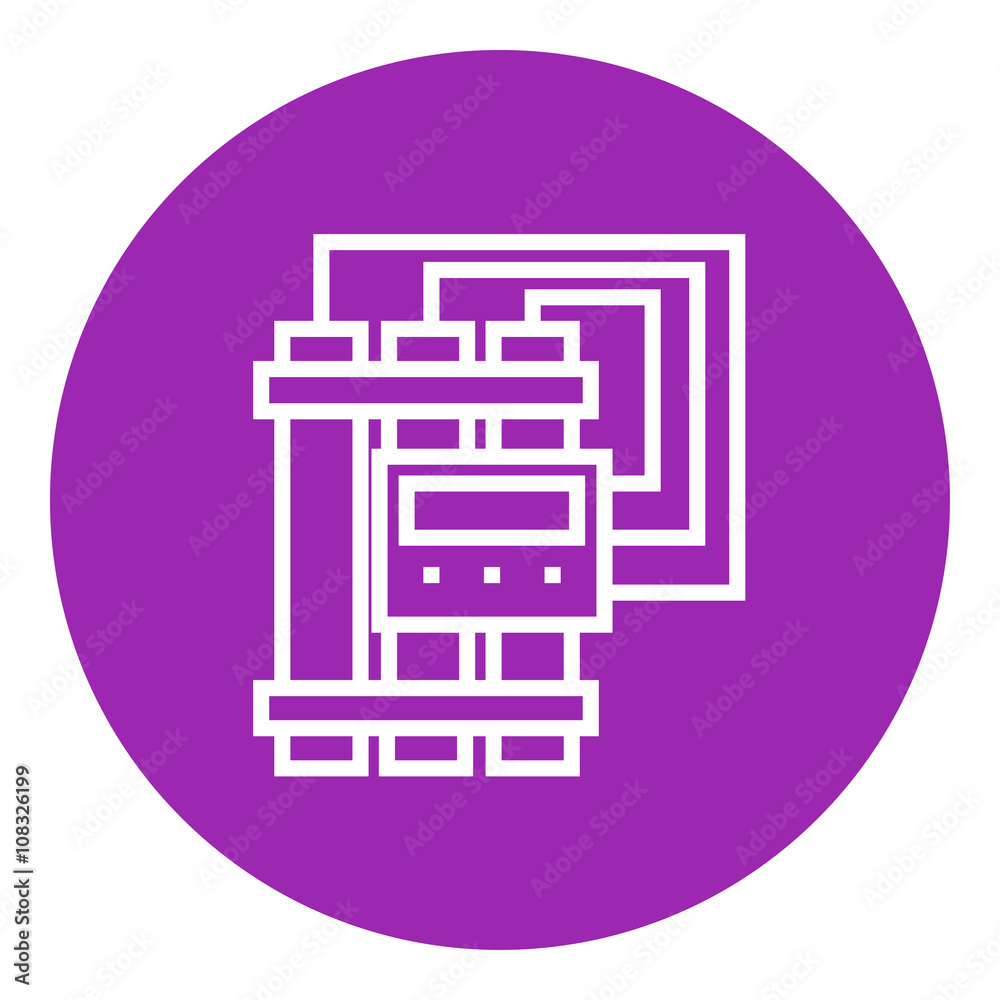 Dynamite and detonator line icon. Dynamite and detonator line icon.