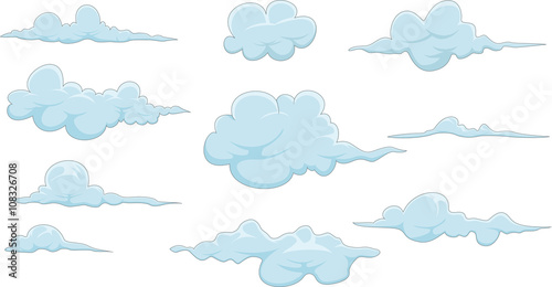 collection of cloud cartoon