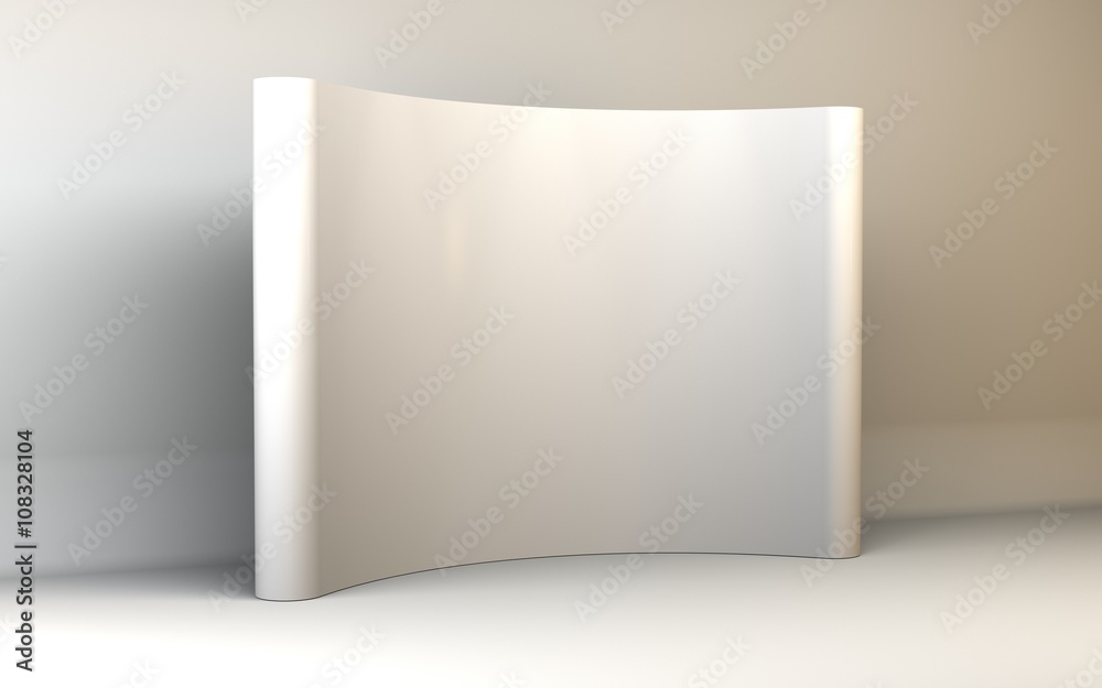 Trade exhibition stand, Exhibition Stand round, 3D rendering Trade exhibition stand, Exhibition Stand round, 3D rendering