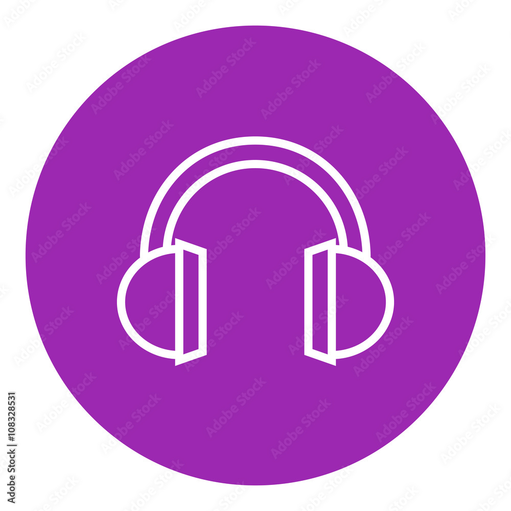 Headphone line icon. Headphone line icon.