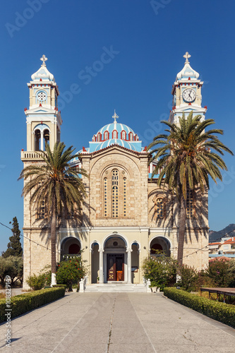 Modern orthodox church in Samos, Greece