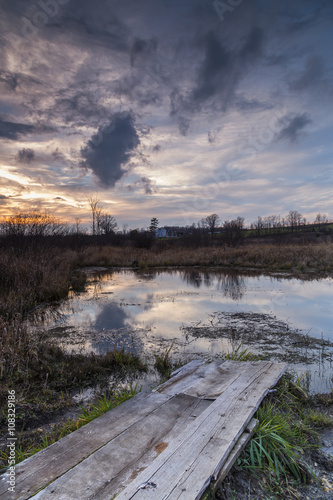 Scenic Rural Countryside Sunset