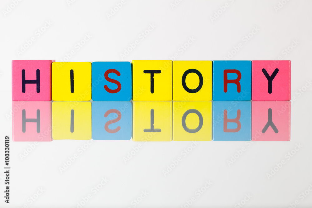 History - an inscription from children's blocks