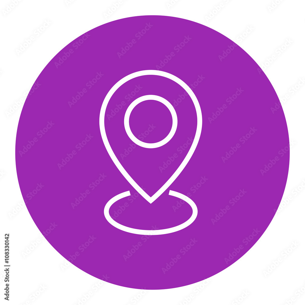Navigator guide itinerary line icon. Navigator guide itinerary line icon.