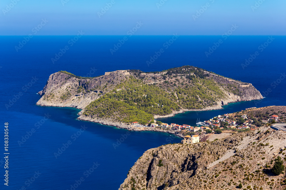 Assos peninsula in Kefalonia, Greece