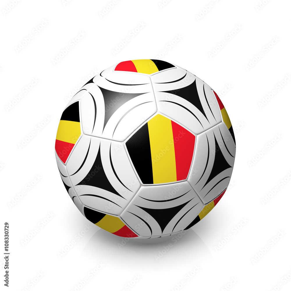 Obraz premium Football with a Belgian flag