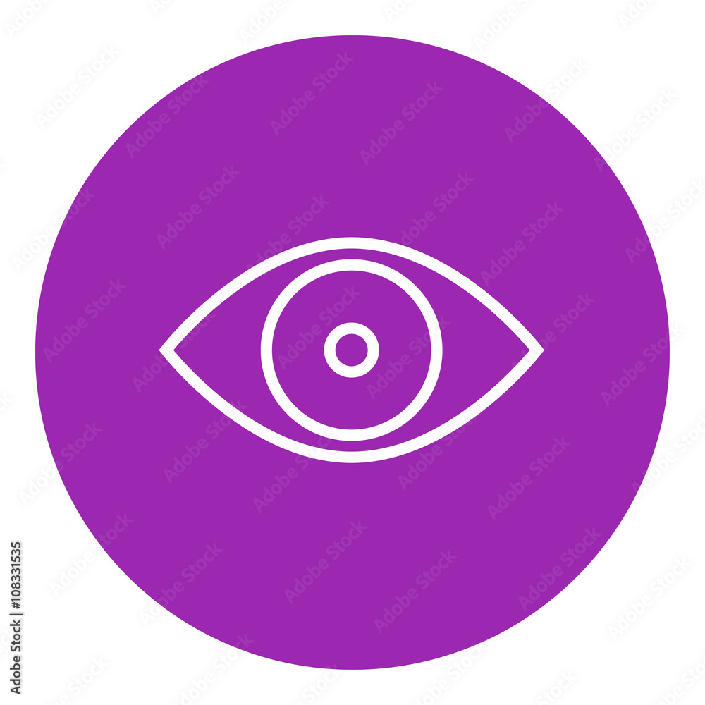 Eye line icon. Eye line icon.