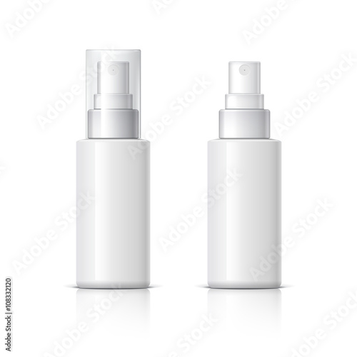 Realistic Cosmetic bottle can sprayer container.
