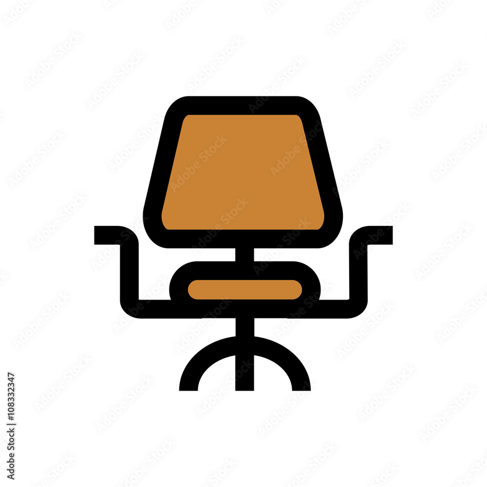 Office chair line icon. Office chair line icon.