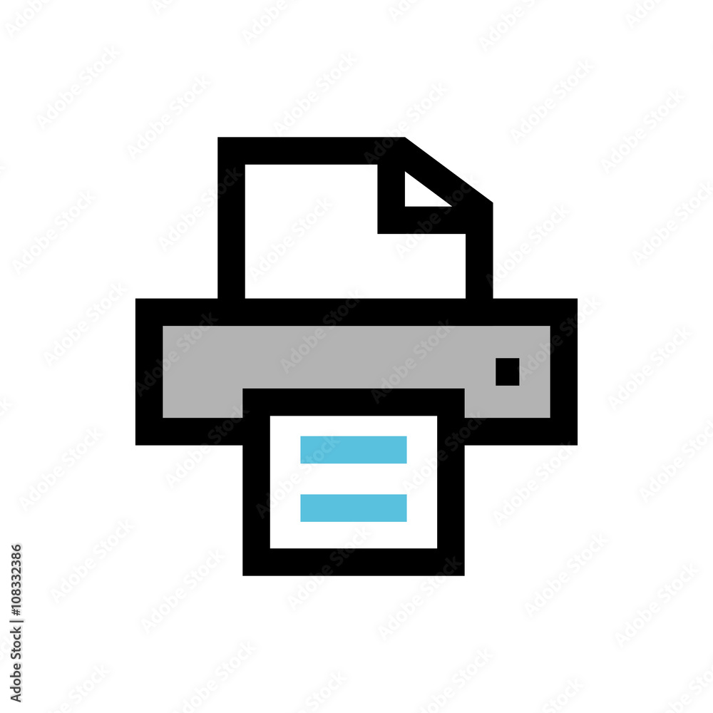 Fax machine line icon. Fax machine line icon.