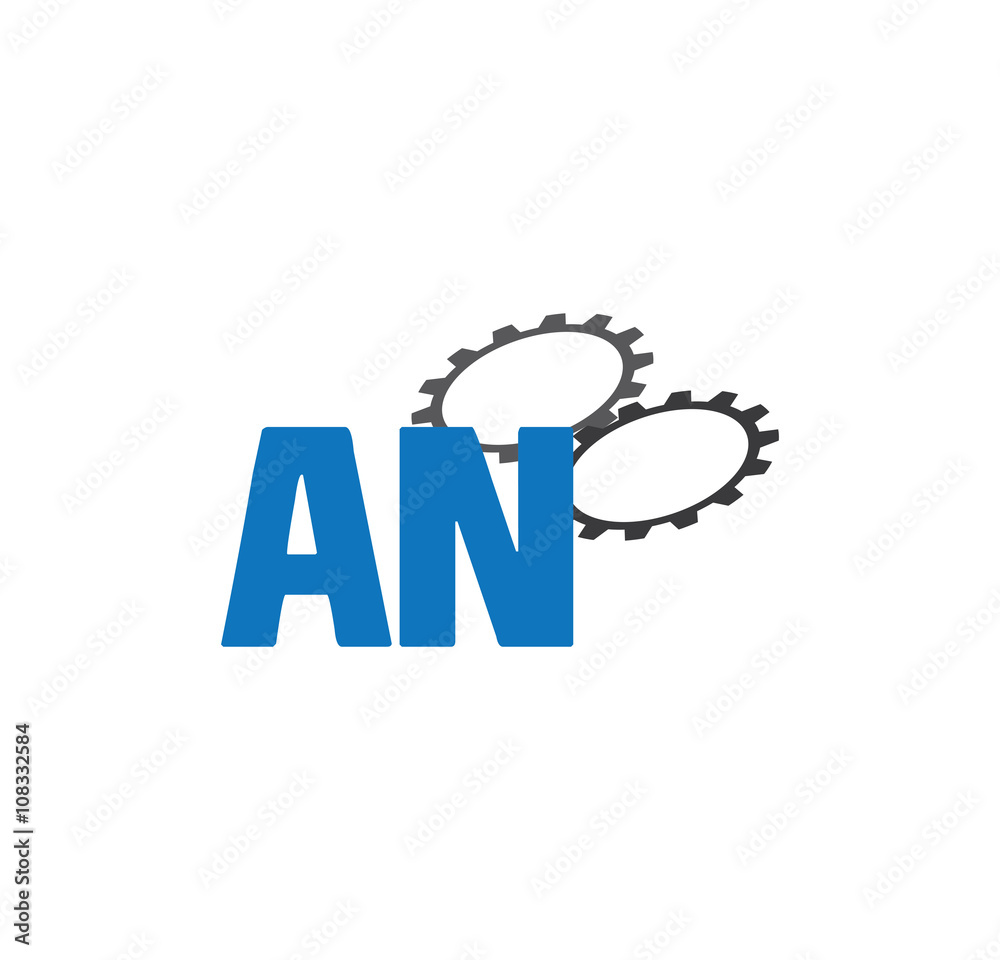 Fototapeta premium an alphabet with 2 gears