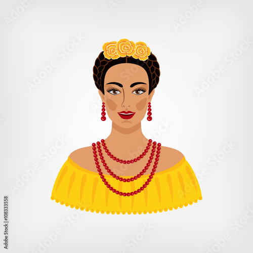 Mexican woman in traditional clothes