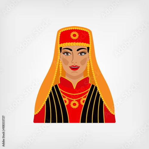 Turkish woman in national suit