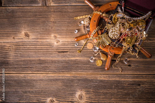 Top view of treasure chest