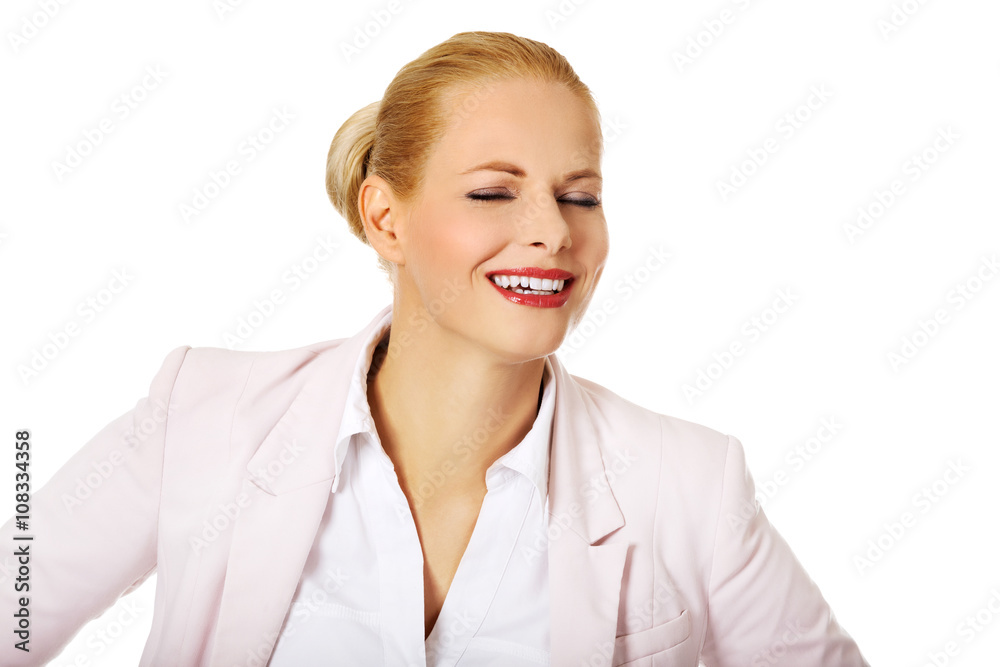 Youngh happy blonde business woman Youngh happy blonde business woman