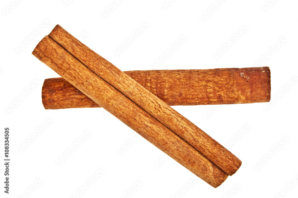 Cinnamon sticks isolated on a white background