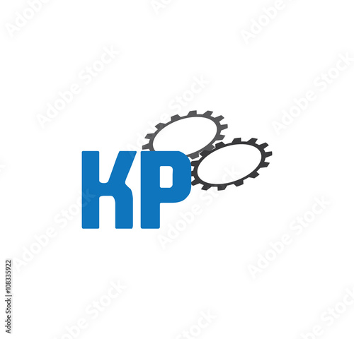 kp alphabet with 2 gears