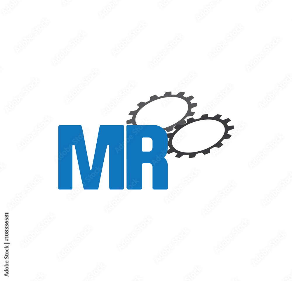 Fototapeta premium mr alphabet with 2 gears