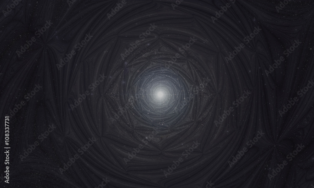 Obraz premium Fractal Star Light of Sirius. Cosmic Mandala.